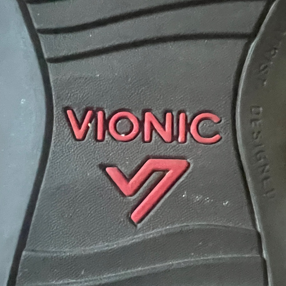 Vionic Snake Print Adjustable Strap Sandals - Bla… - image 2